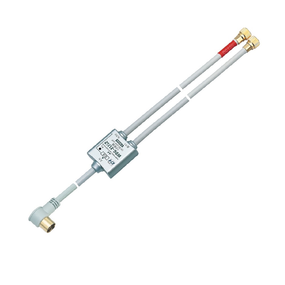 ケーブル付2分配器 入力1.5m/出力0.5m