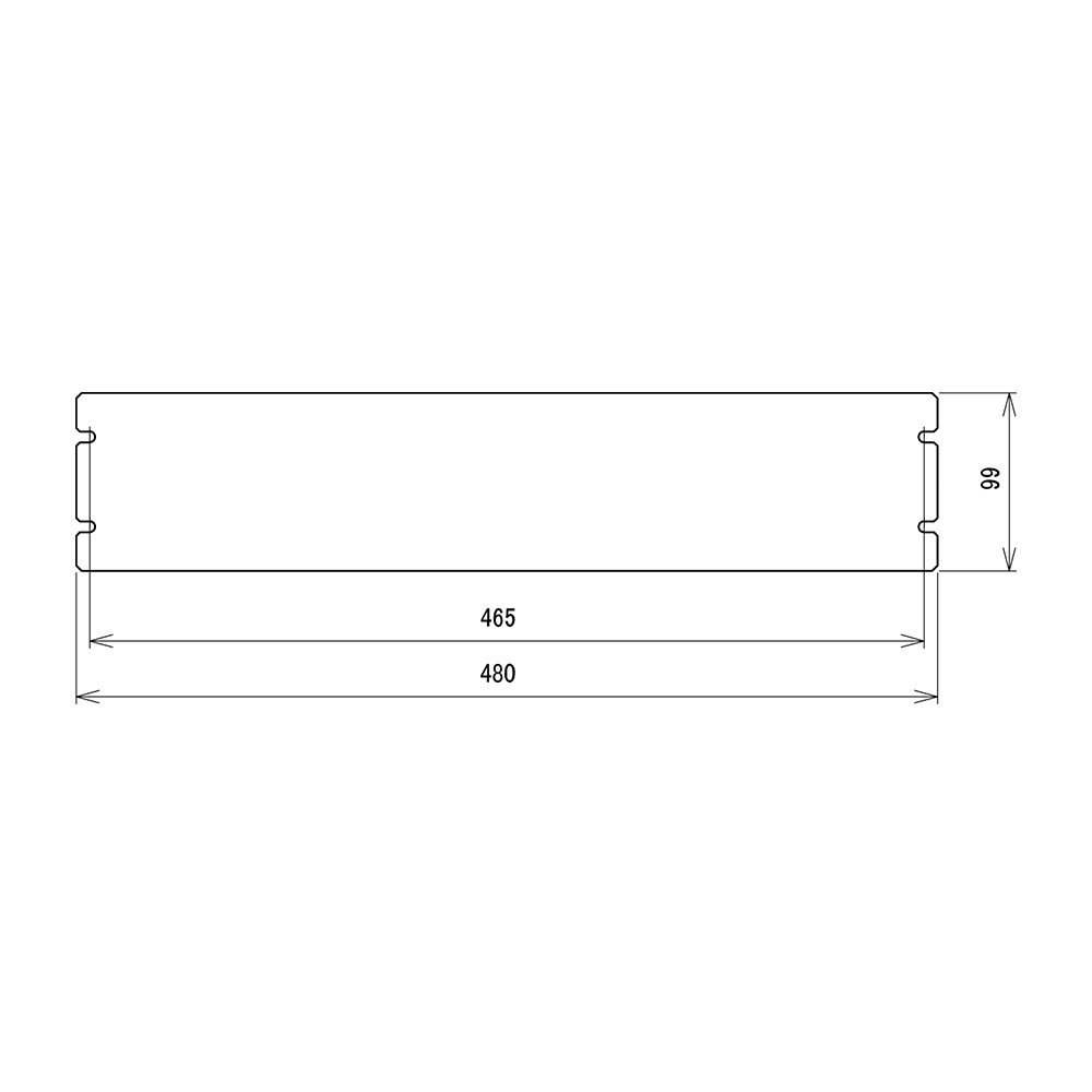 2Hブランクパネル(放熱穴ナシ)
