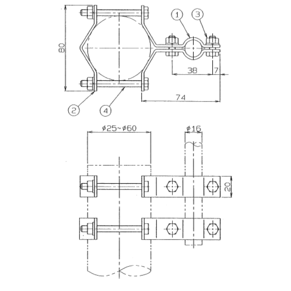 A型　アンテナ取付金具