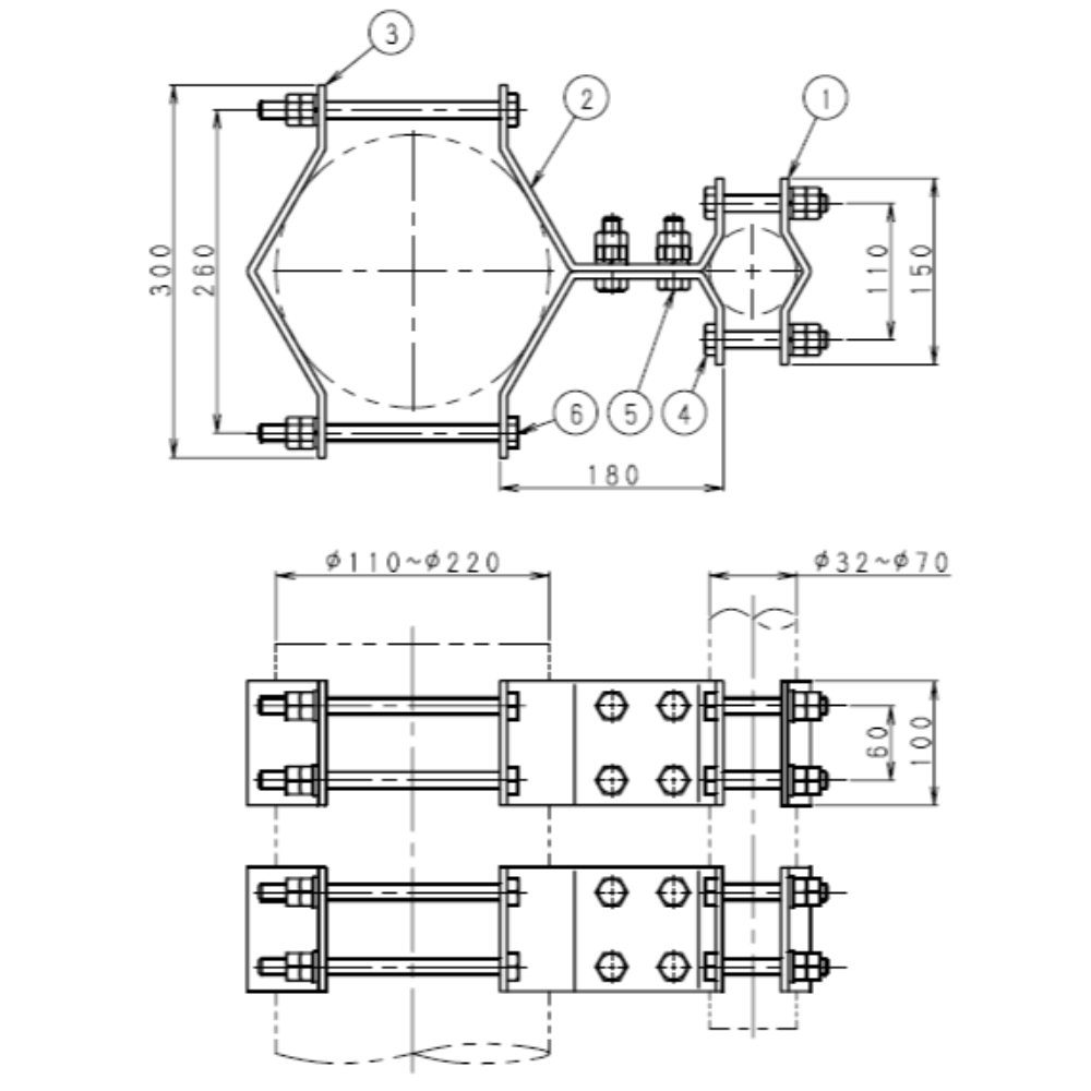 B型　アンテナ取付金具