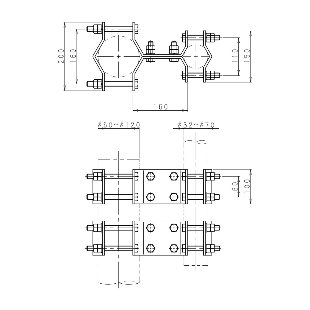 B型　アンテナ取付金具