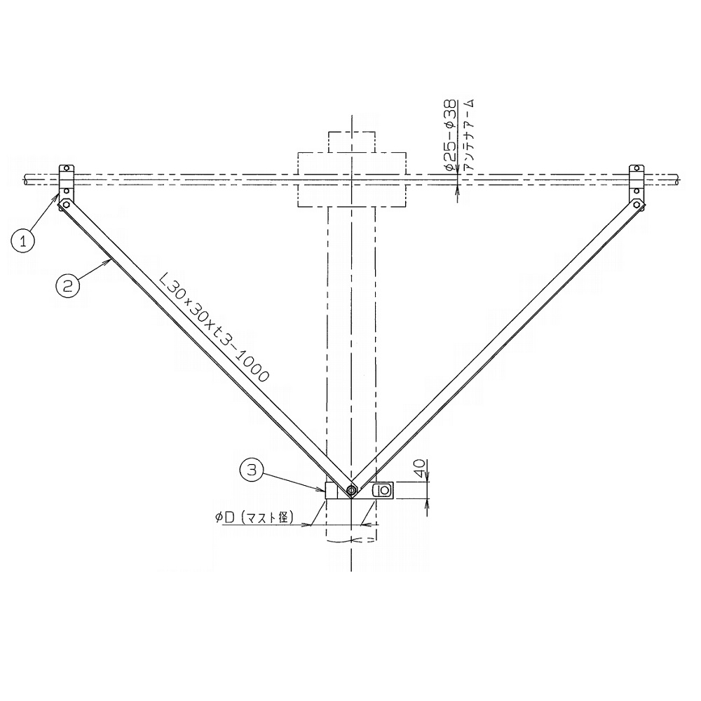 I　型　アンテナ取付金具