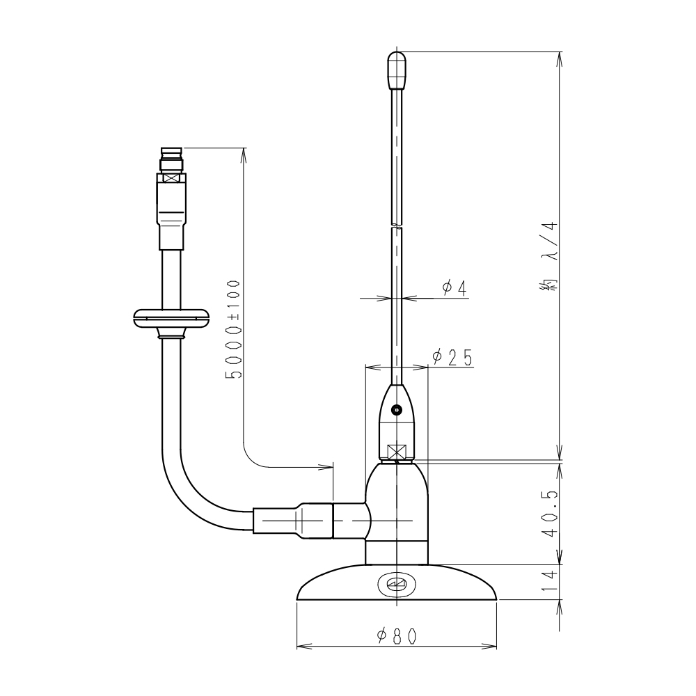 400MHz帯 車載用アンテナ