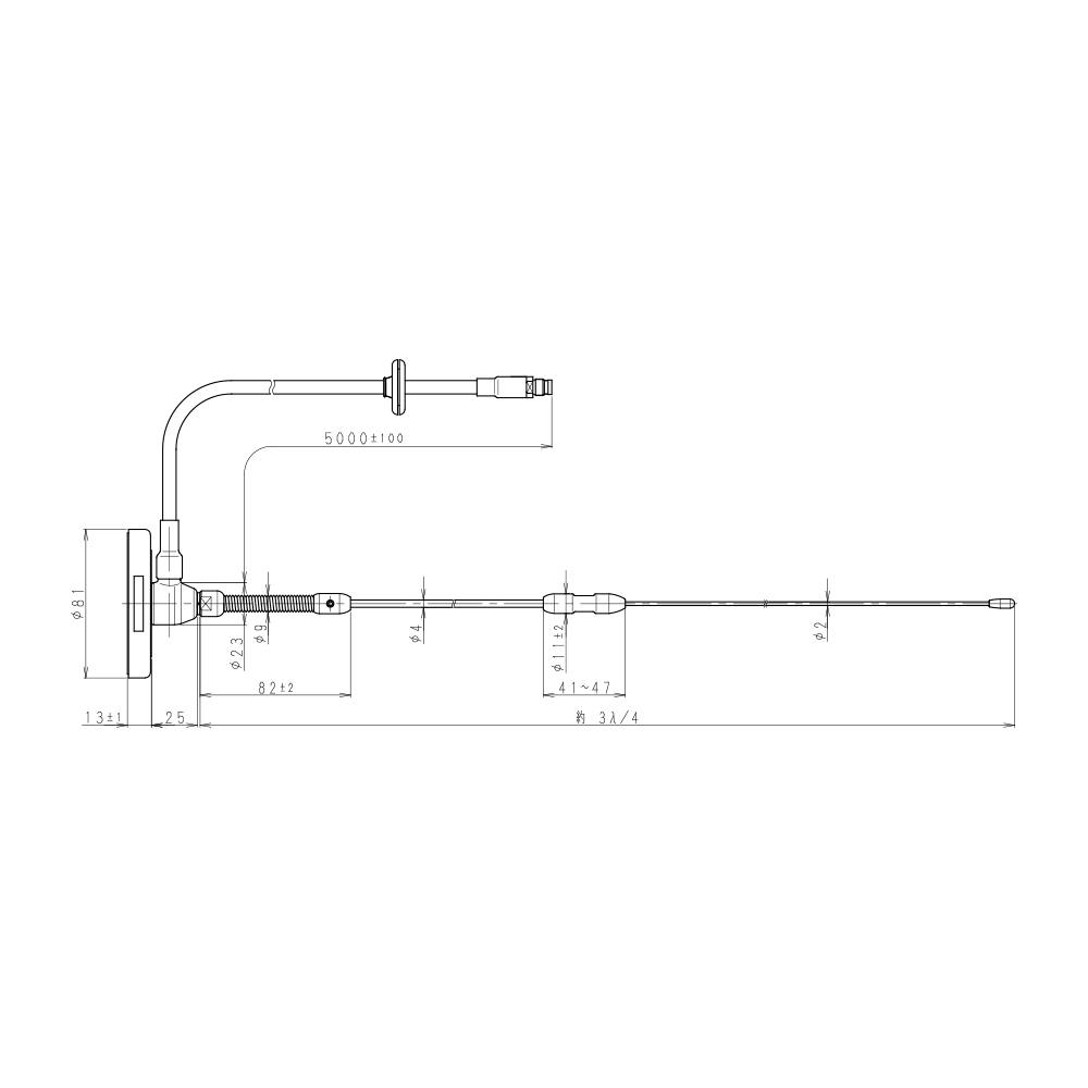 400MHz帯 車載用高利得マグネット式アンテナ（5D-2V)