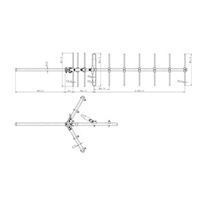 400MHz帯  スクリーン付8素子八木型アンテナ