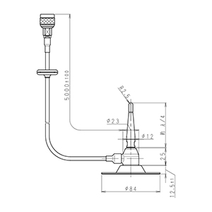 MCA 車載用貼付式アンテナ（3D-2V　NP付）