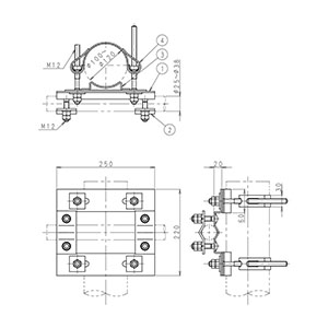 C型　アンテナ取付金具