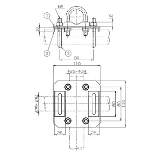 C型　アンテナ取付金具