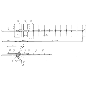 400MHz帯 スクリーン付広帯域12素子八木型アンテナ